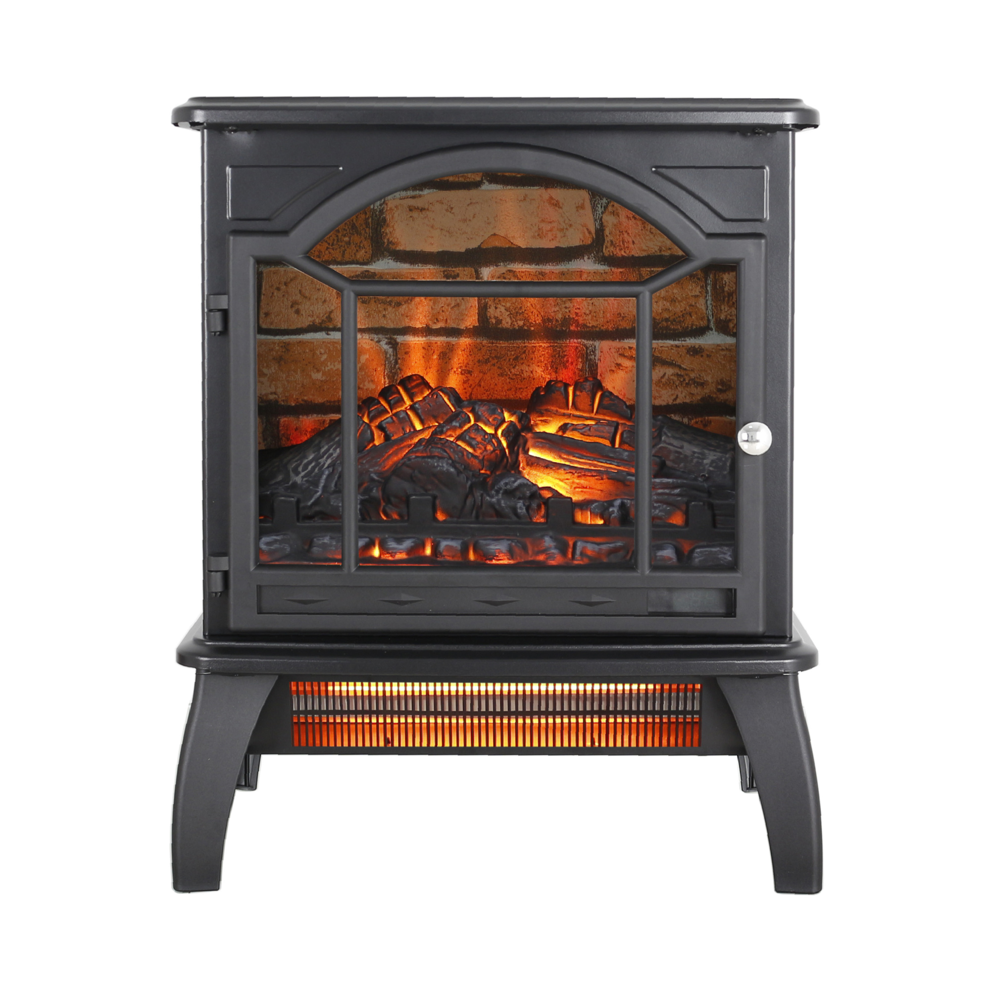 EdenDirect Electric Fireplace Infrared Heater — 18in., 1500W, Freestanding Stove, 3D Flame Effect, Remote Control, Model# NTE112698